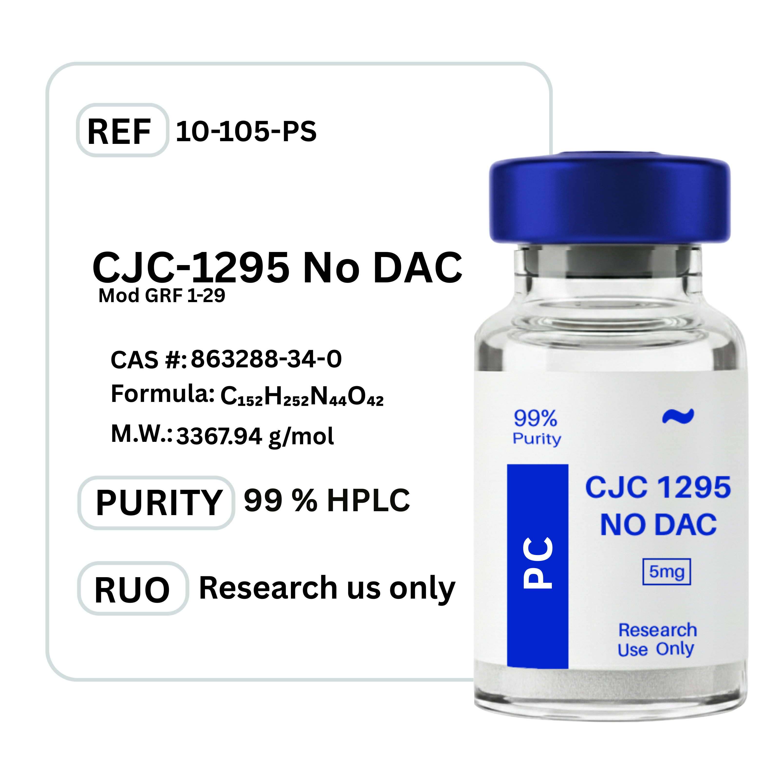 CJC-1295 (No DAC) - Premium Research Peptide